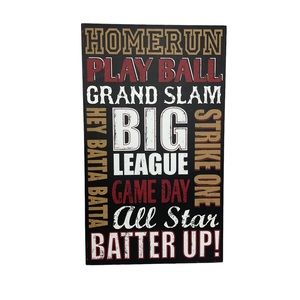 Baseball Plaque Wall Decor